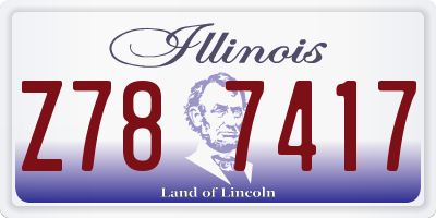 IL license plate Z787417