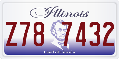 IL license plate Z787432
