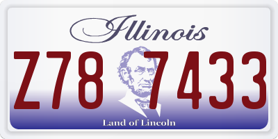 IL license plate Z787433