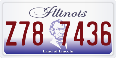 IL license plate Z787436