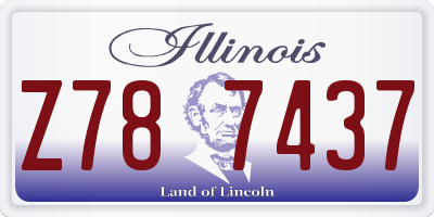 IL license plate Z787437