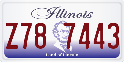 IL license plate Z787443
