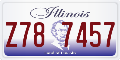 IL license plate Z787457