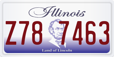 IL license plate Z787463