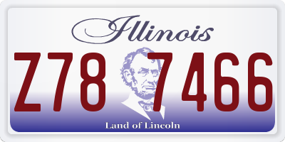 IL license plate Z787466