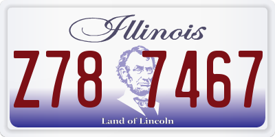 IL license plate Z787467