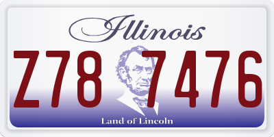 IL license plate Z787476