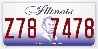 IL license plate Z787478