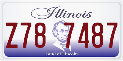IL license plate Z787487