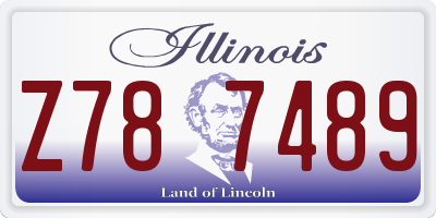 IL license plate Z787489