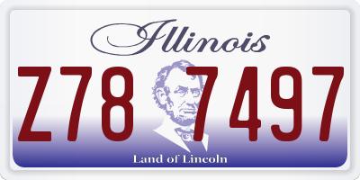 IL license plate Z787497