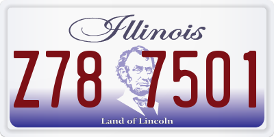 IL license plate Z787501
