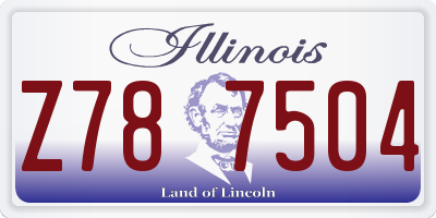 IL license plate Z787504