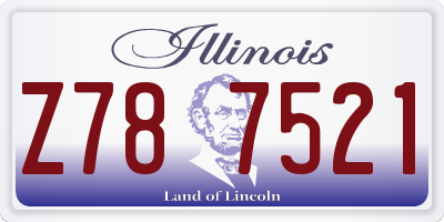IL license plate Z787521