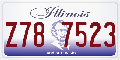 IL license plate Z787523