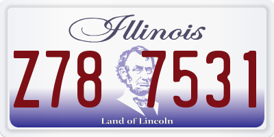IL license plate Z787531