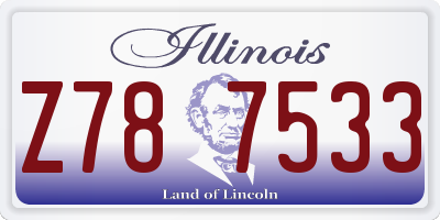 IL license plate Z787533