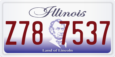IL license plate Z787537