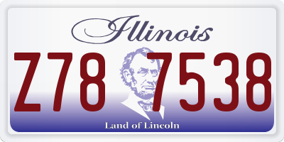 IL license plate Z787538