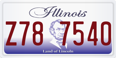 IL license plate Z787540