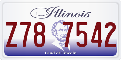 IL license plate Z787542