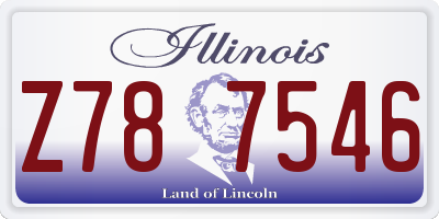 IL license plate Z787546