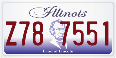IL license plate Z787551