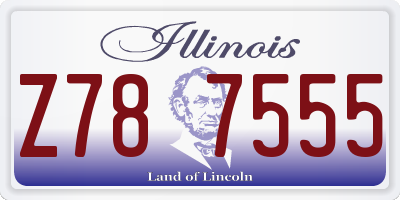 IL license plate Z787555