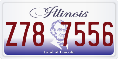 IL license plate Z787556