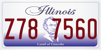 IL license plate Z787560