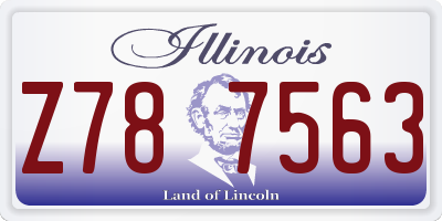 IL license plate Z787563