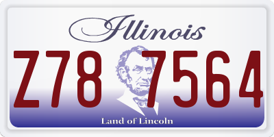 IL license plate Z787564