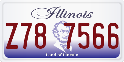 IL license plate Z787566