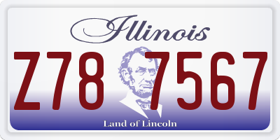 IL license plate Z787567