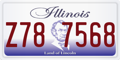 IL license plate Z787568