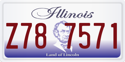 IL license plate Z787571