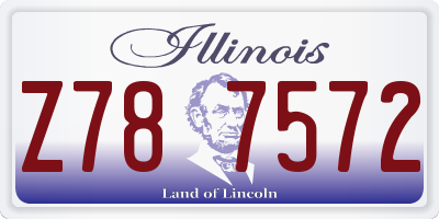 IL license plate Z787572