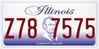 IL license plate Z787575