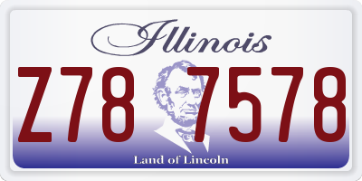 IL license plate Z787578