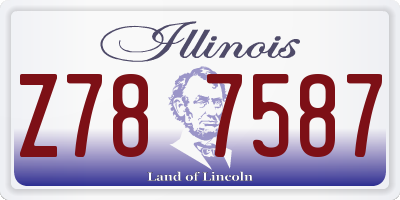 IL license plate Z787587