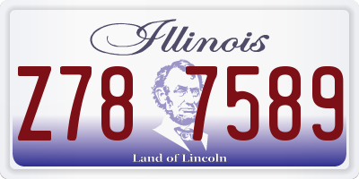 IL license plate Z787589