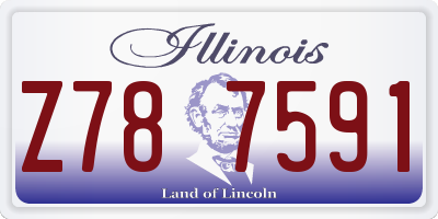 IL license plate Z787591