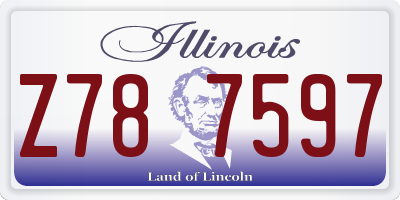IL license plate Z787597