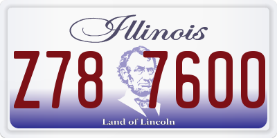 IL license plate Z787600