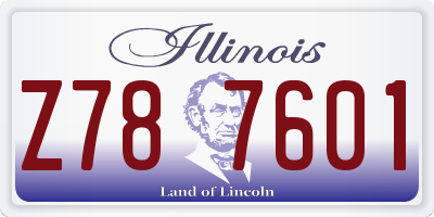 IL license plate Z787601