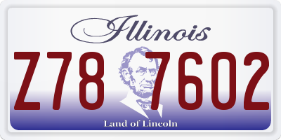 IL license plate Z787602