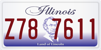 IL license plate Z787611
