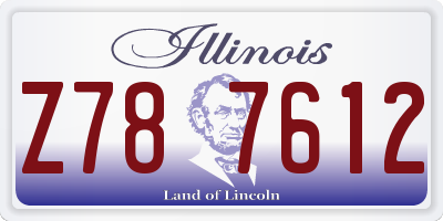 IL license plate Z787612
