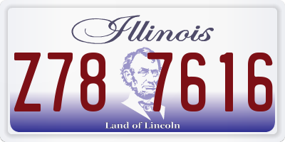 IL license plate Z787616