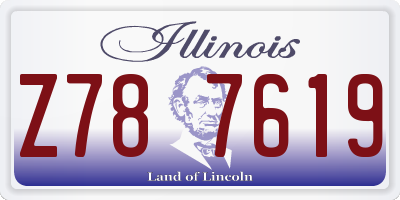 IL license plate Z787619